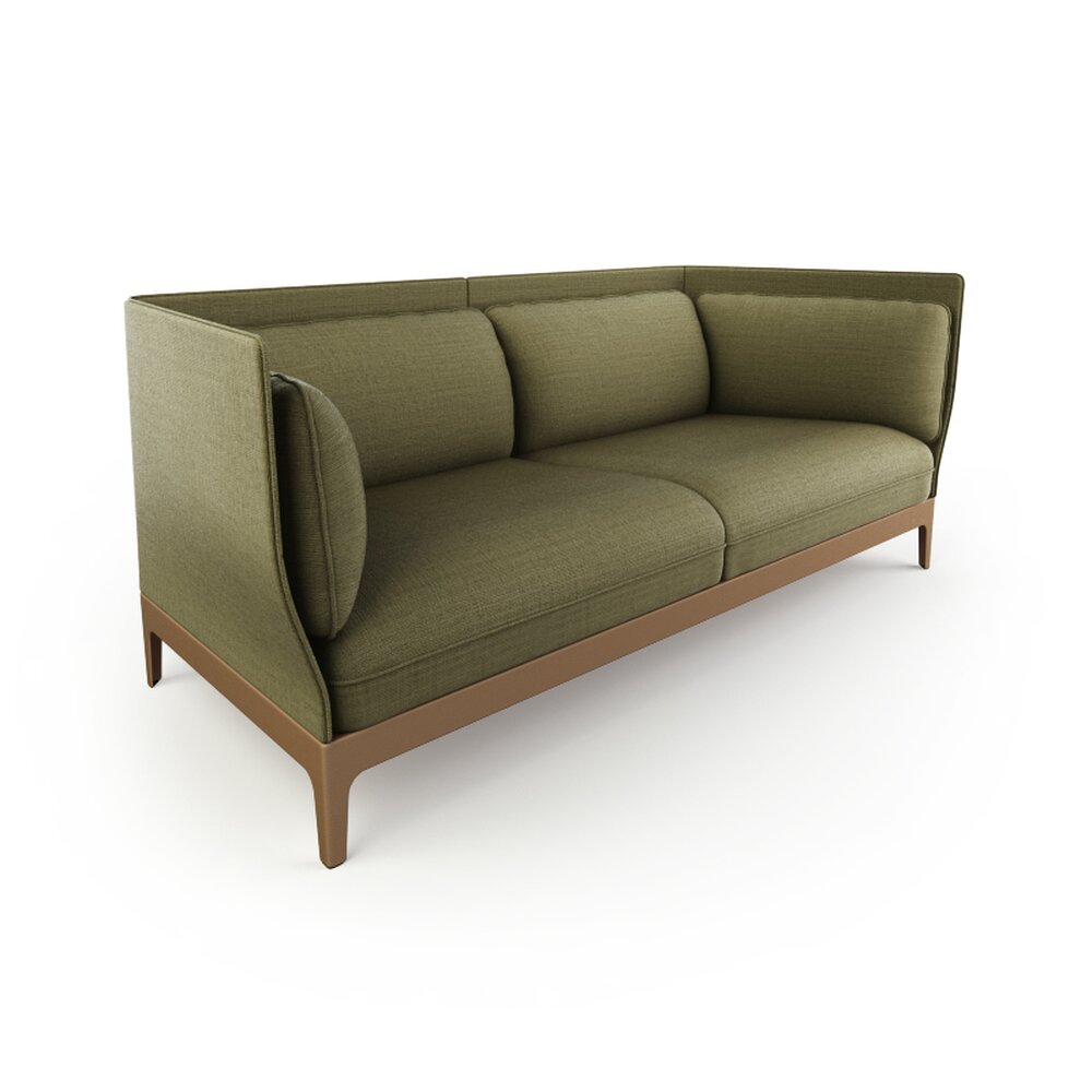 Modern Green Sofa 04 3D 모델 