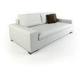 Modern White Sofa 11 3Dモデル