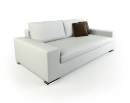 Modern White Sofa 11 3D модель