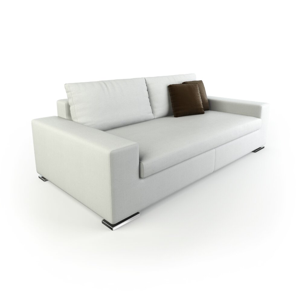 Modern White Sofa 11 3D модель