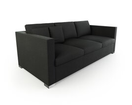 Modern Black Sofa 05 3D模型