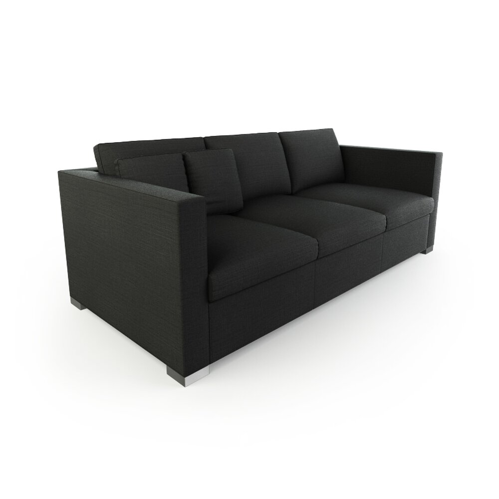 Modern Black Sofa 05 Modello 3D