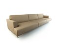 Modern Beige Sectional Sofa 03 3D 모델 