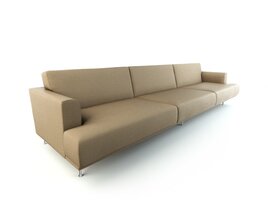 Modern Beige Sectional Sofa 03 Modelo 3D