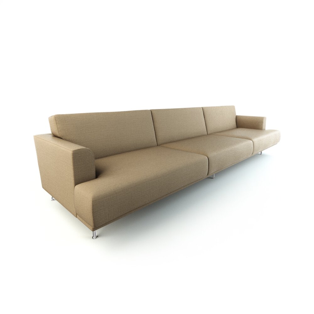 Modern Beige Sectional Sofa 03 3D model