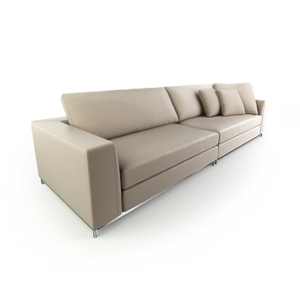 Modern Beige Sofa 3D 모델 