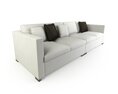 Modern White Sectional Sofa 12 3D модель