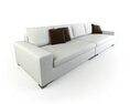 Modern White Sectional Sofa 13 3D模型