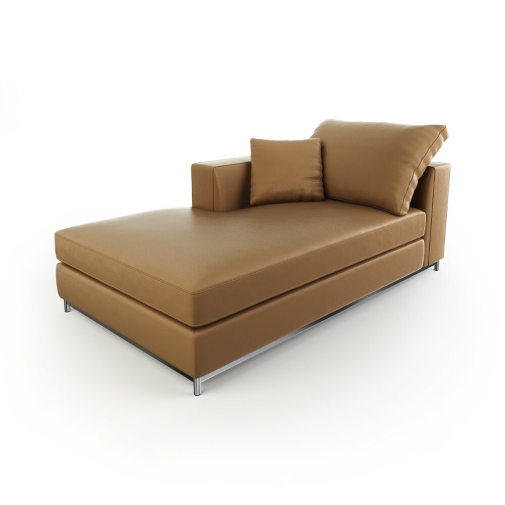 Modern Tan Daybed 3D model