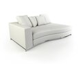 Modern White Chaise Lounge 06 3D 모델 