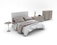Modern Bedroom Furniture Set 02 3d model