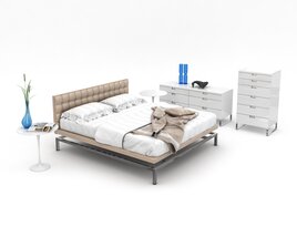 Modern Bedroom Furniture Set 03 3D-Modell