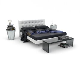 Modern Bedroom Furniture Set 05 3D-Modell