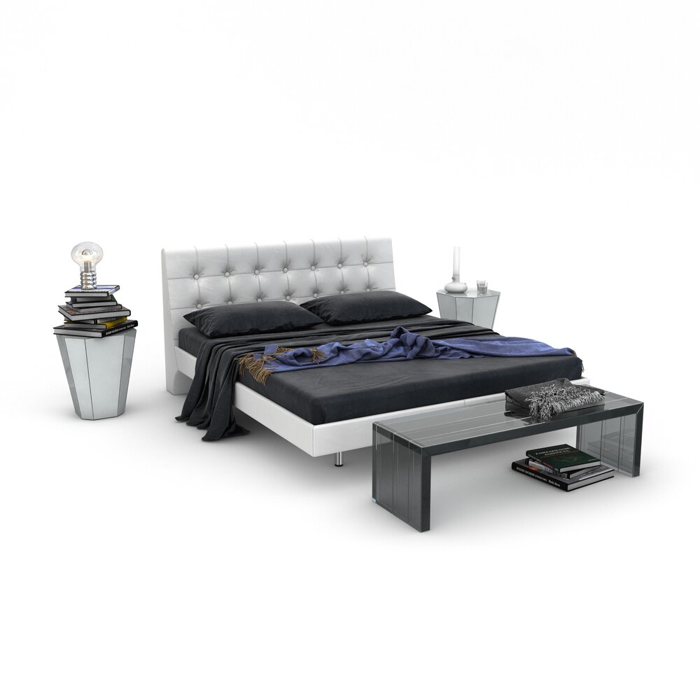 Modern Bedroom Furniture Set 05 3D модель