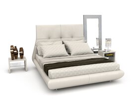 Modern Bedroom Furniture Set 06 3D 모델 
