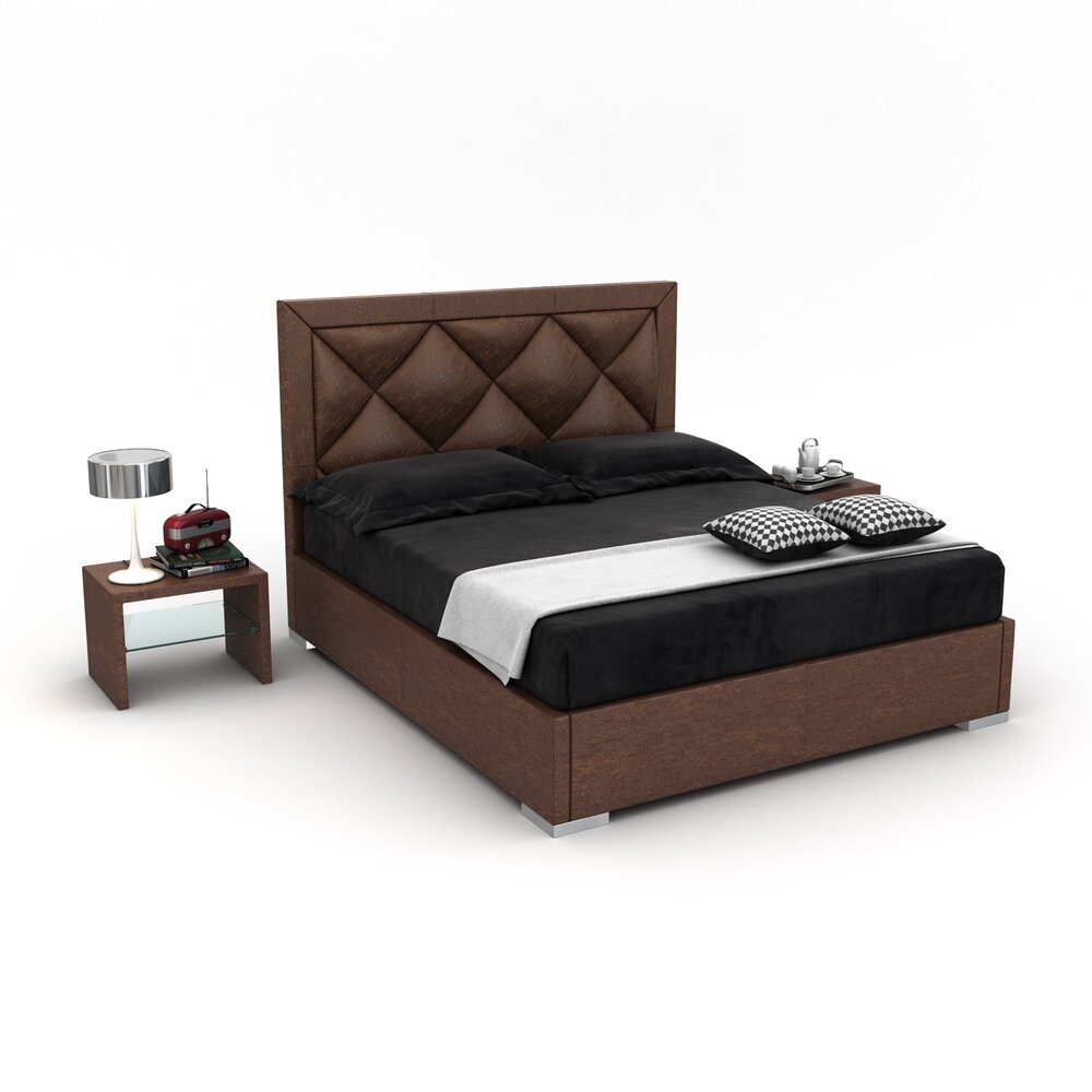 Modern Bedroom Furniture Set 08 Modello 3D
