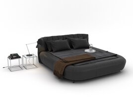 Modern Bedroom Furniture Set 09 3D-Modell