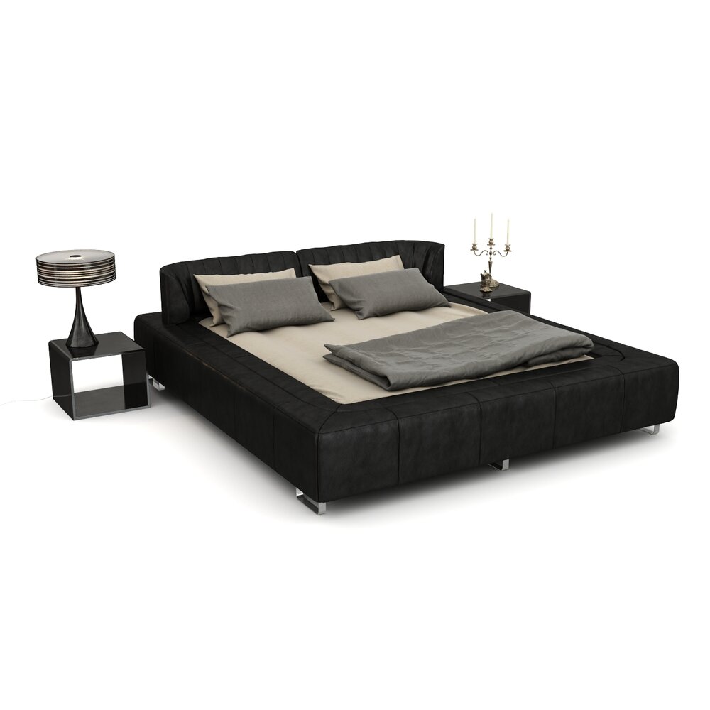 Modern Bedroom Furniture Set 10 3D-Modell