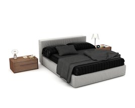 Modern Bedroom Furniture Set 12 Modello 3D