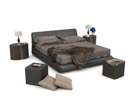 Modern Bedroom Furniture Set 14 3D-Modell