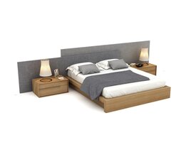 Modern Bedroom Furniture Set 15 Modello 3D