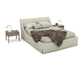 Modern Bedroom Furniture Set 16 3D-Modell