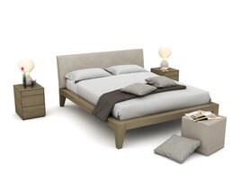 Modern Bedroom Furniture Set 17 3Dモデル