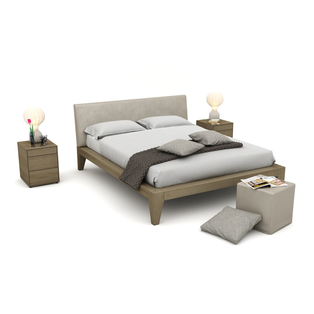 Modern Bedroom Furniture Set 17 3Dモデル