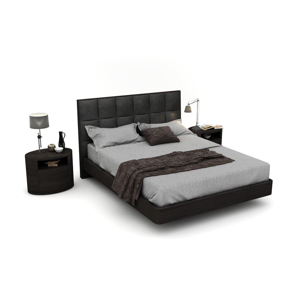 Modern Bedroom Furniture Set 18 3Dモデル