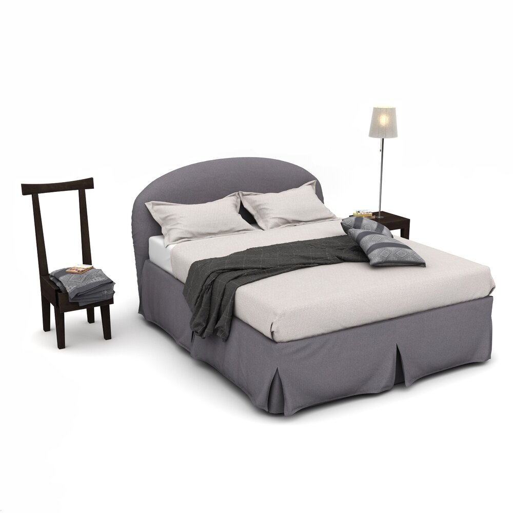 Modern Bedroom Furniture Set 19 3D 모델 