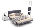 Modern Bedroom Furniture Set 20 3d model