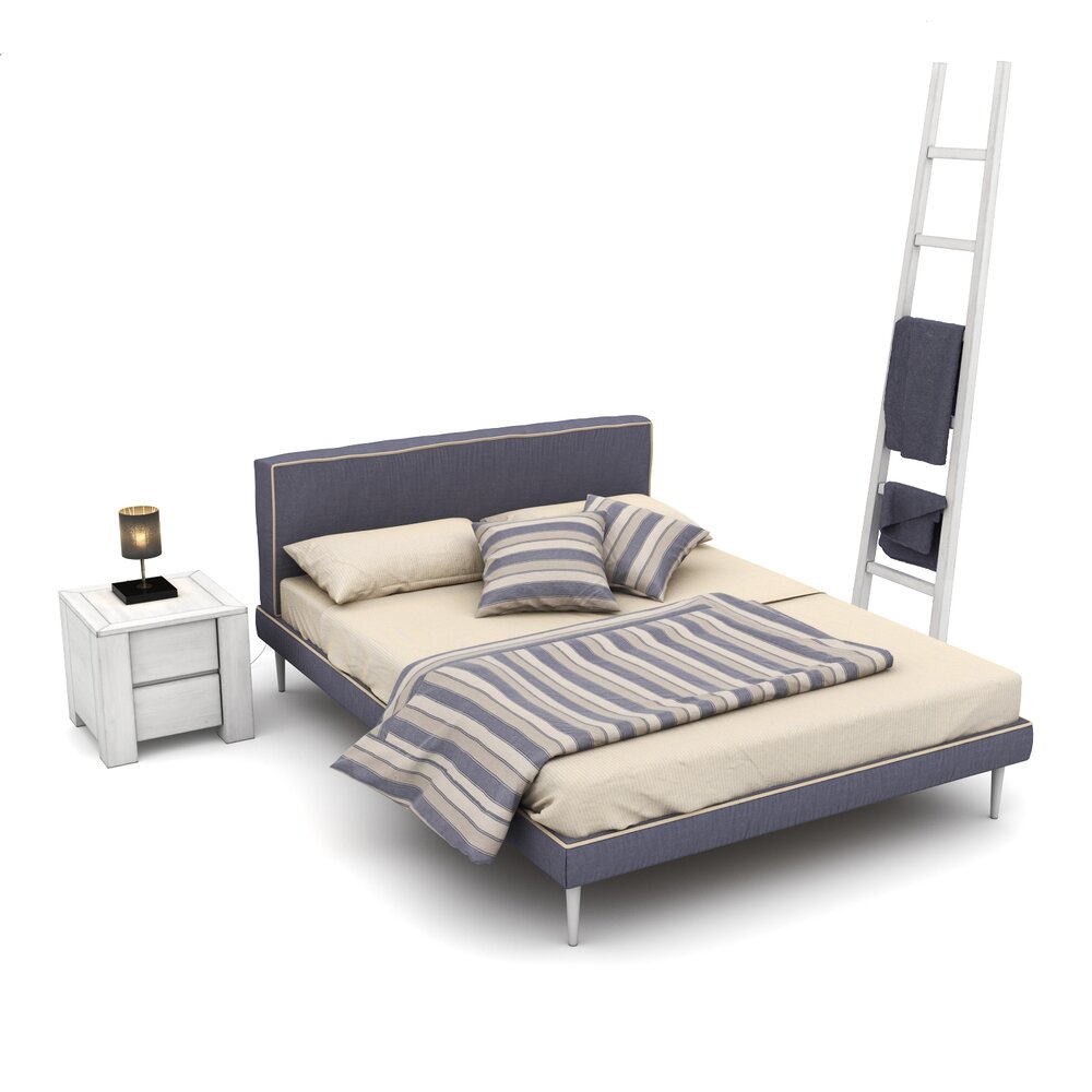 Modern Bedroom Furniture Set 20 3D модель
