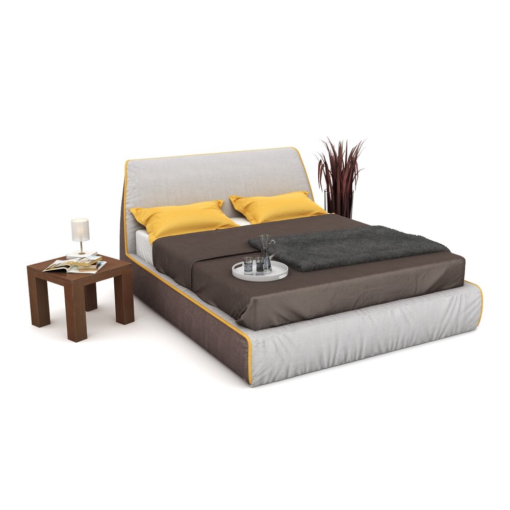 Modern Bedroom Furniture Set 21 Modello 3D