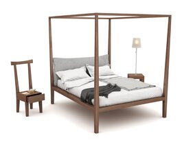 Modern Bedroom Furniture Set 22 Modello 3D