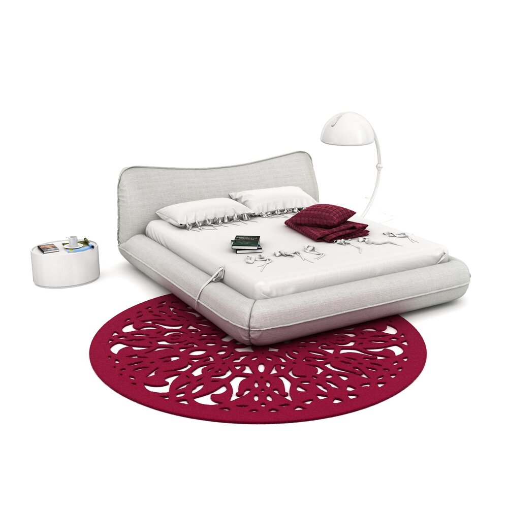 Modern Bedroom Furniture Set 24 3D-Modell