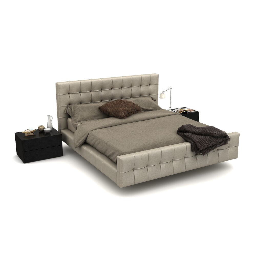 Modern Bedroom Furniture Set 26 Modello 3D