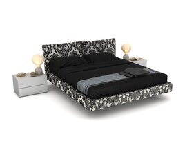Modern Bedroom Furniture Set 27 3D-Modell