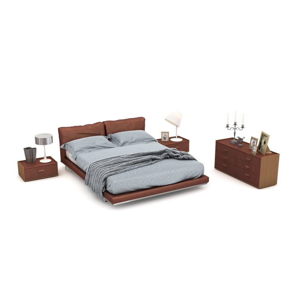 Modern Bedroom Furniture Set 30 3D-Modell