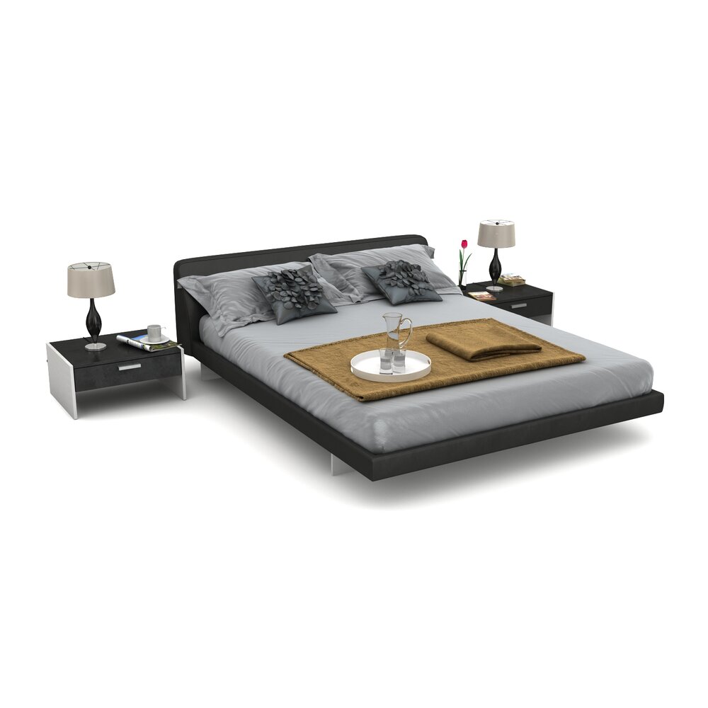 Modern Bedroom Furniture Set 32 Modello 3D