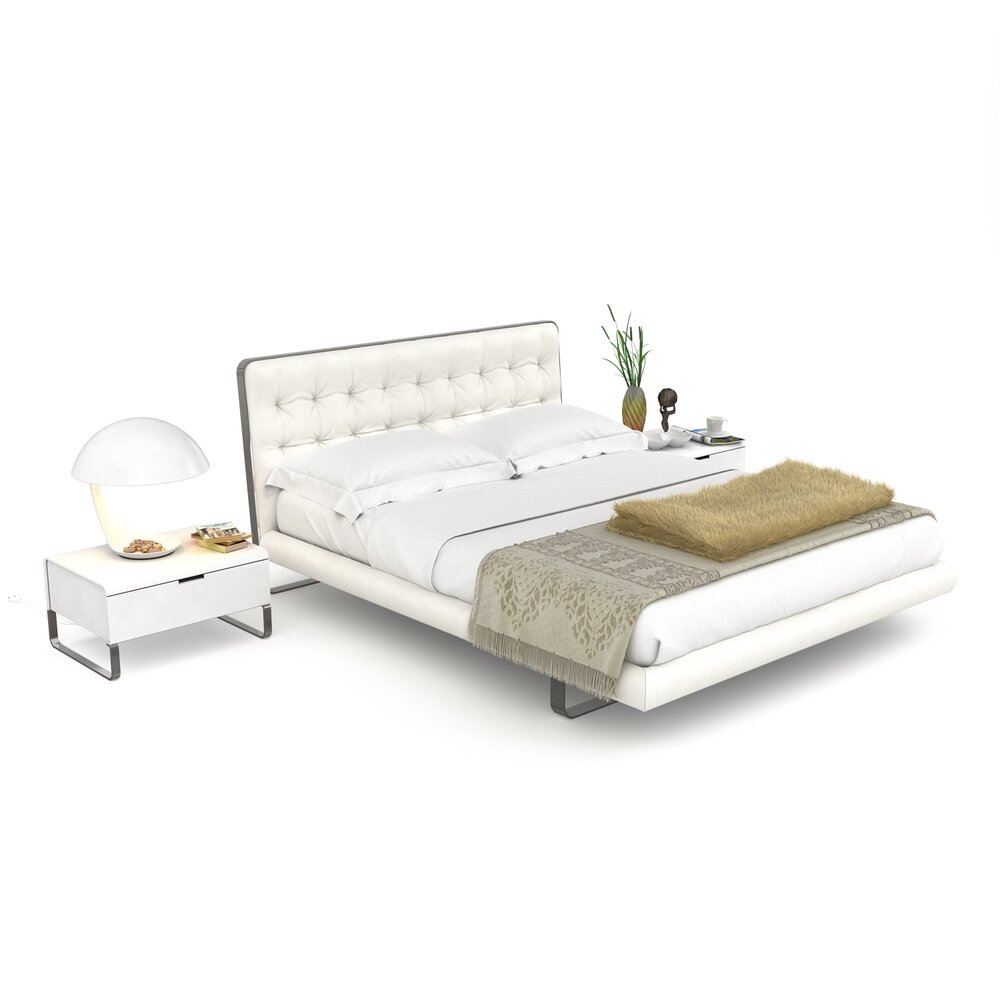 Modern Bedroom Furniture Set 33 3D 모델 