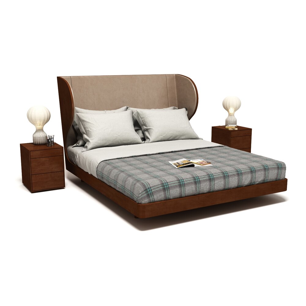 Modern Bedroom Furniture Set 37 3D модель