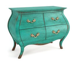 Turquoise Antique Commode Modelo 3D