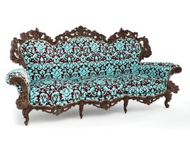 Ornate Antique Sofa Modèle 3D