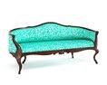 Antique Turquoise Sofa 3D 모델 