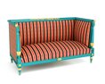 Striped Antique Sofa Modèle 3d