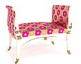 Antique Floral Patterned Accent Bench 3D-Modell