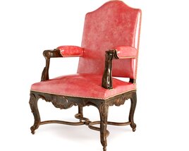 Antique Red Armchair 3D-Modell