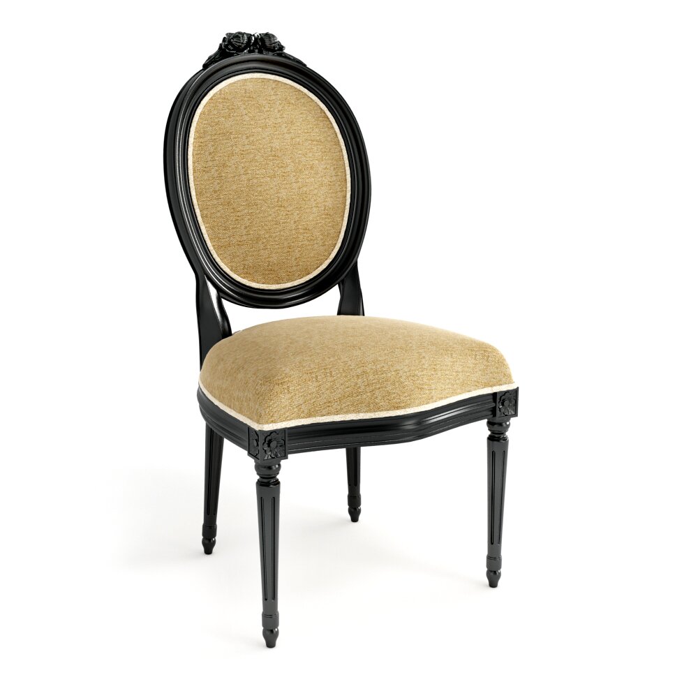 Antique Oval-Backed Chair 3D модель