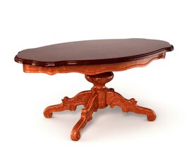 Antique Wooden Table Modello 3D
