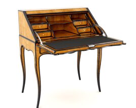 Antique Writing Bureau Desk 3D-Modell